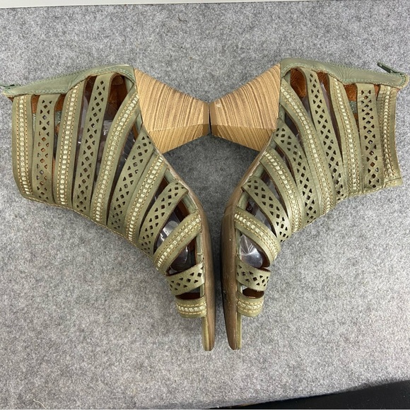 Pikolinos Super Soft Green Leather Gladiator Strappy Heels Women’s Size 8-8.5 - Picture 10 of 12
